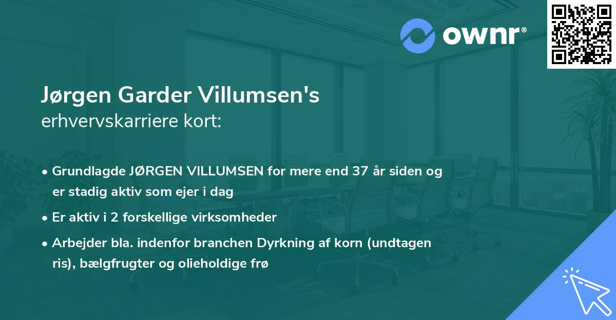 Jørgen Garder Villumsen's erhvervskarriere kort