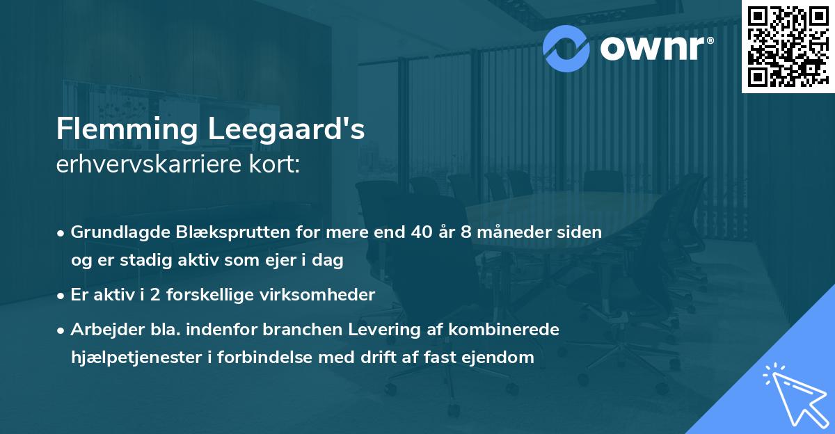 Flemming Leegaard's erhvervskarriere kort