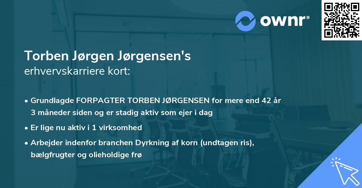 Torben Jørgen Jørgensen's erhvervskarriere kort