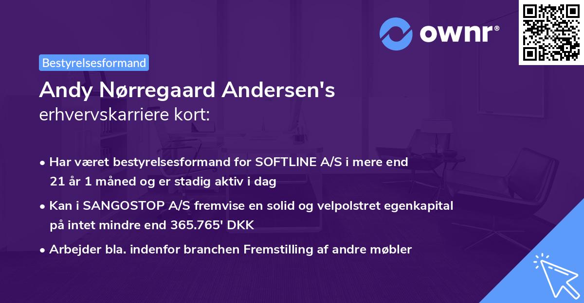 Andy Nørregaard Andersen's erhvervskarriere kort