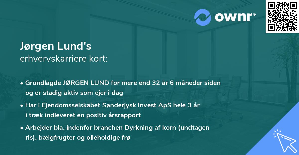 Jørgen Lund's erhvervskarriere kort