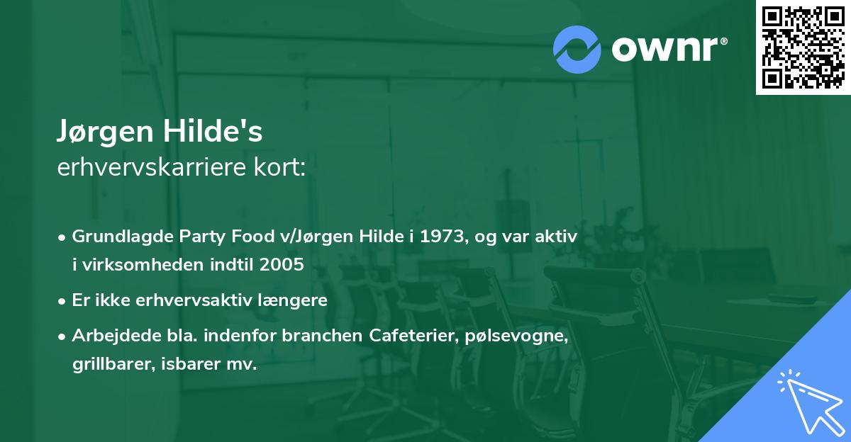 Jørgen Hilde's erhvervskarriere kort