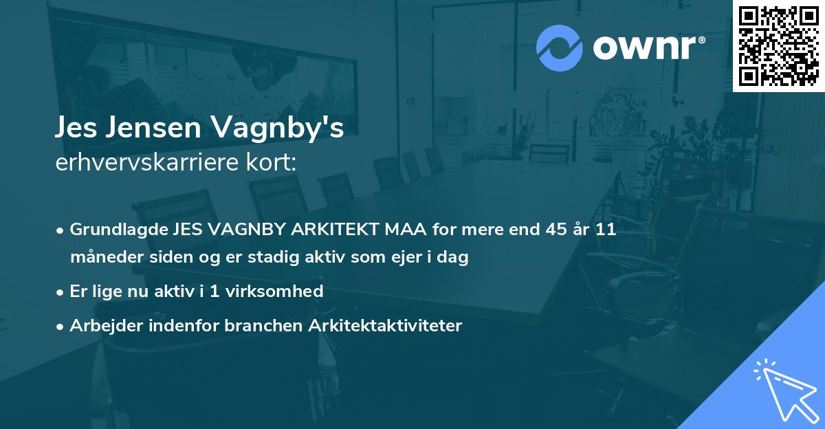 Jes Jensen Vagnby's erhvervskarriere kort