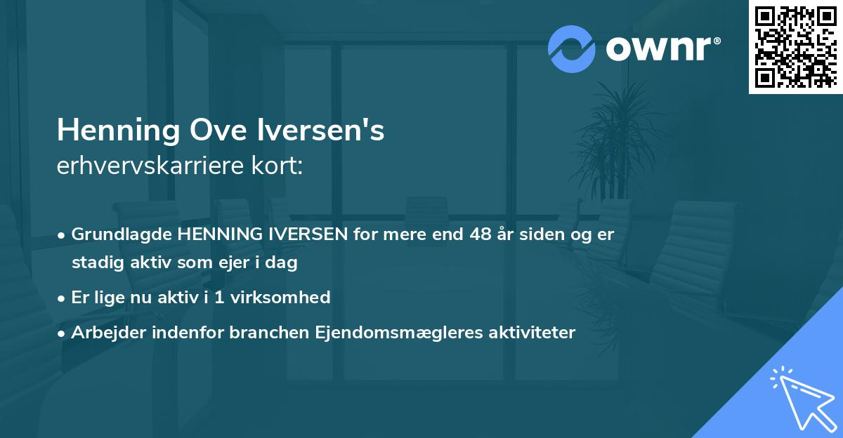 Henning Ove Iversen's erhvervskarriere kort