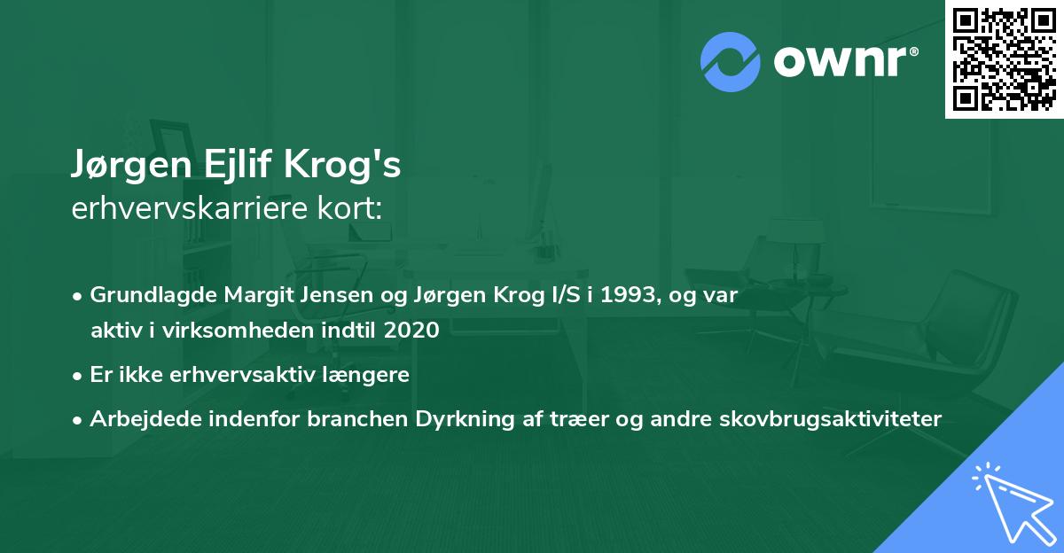 Jørgen Ejlif Krog's erhvervskarriere kort