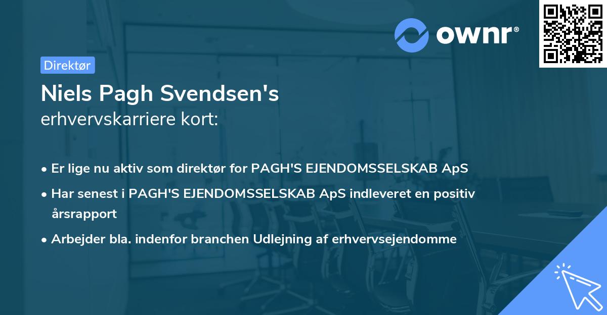 Niels Pagh Svendsen's erhvervskarriere kort