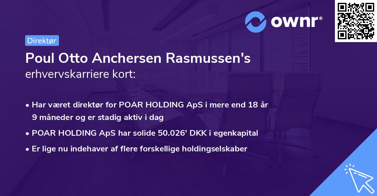 Poul Otto Anchersen Rasmussen's erhvervskarriere kort