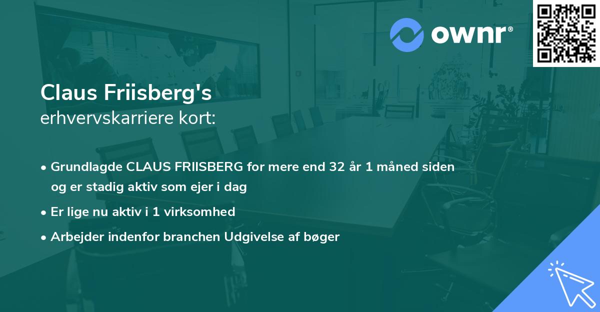 Claus Friisberg's erhvervskarriere kort