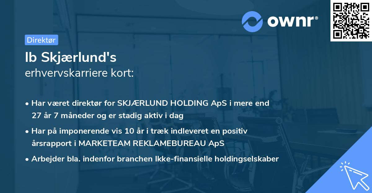 Ib Skjærlund's erhvervskarriere kort