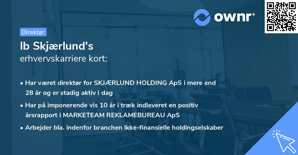 Ib Skjærlund's erhvervskarriere kort