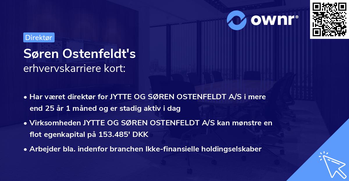 Søren Ostenfeldt's erhvervskarriere kort