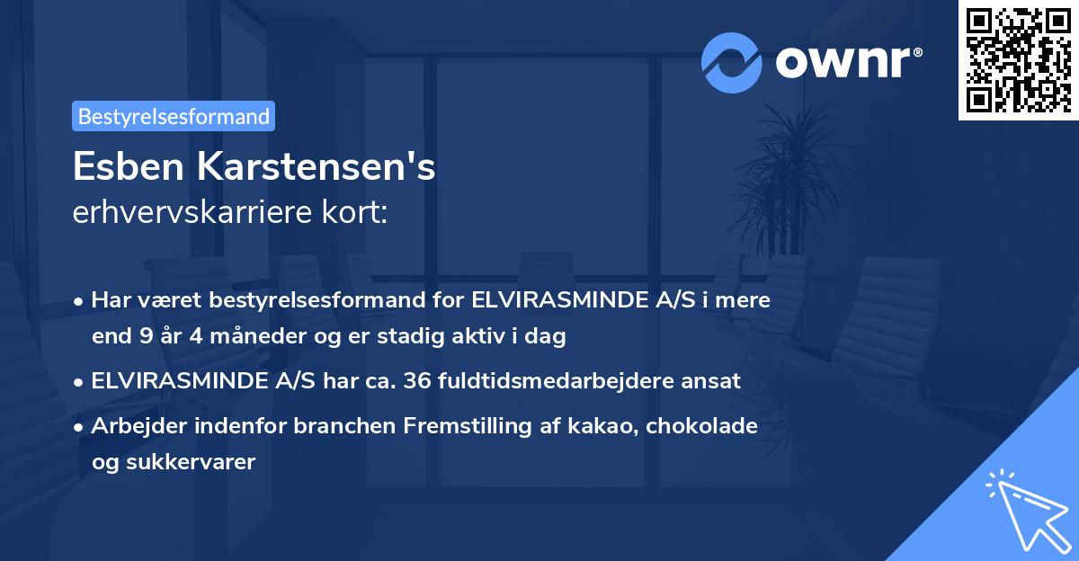 Esben Karstensen's erhvervskarriere kort