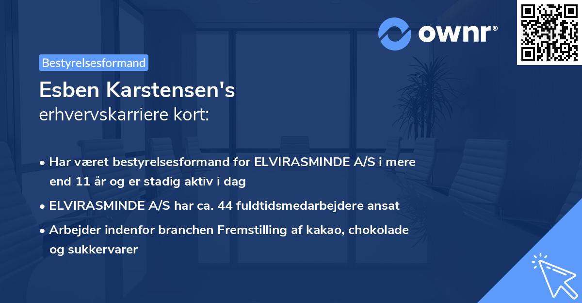 Esben Karstensen's erhvervskarriere kort