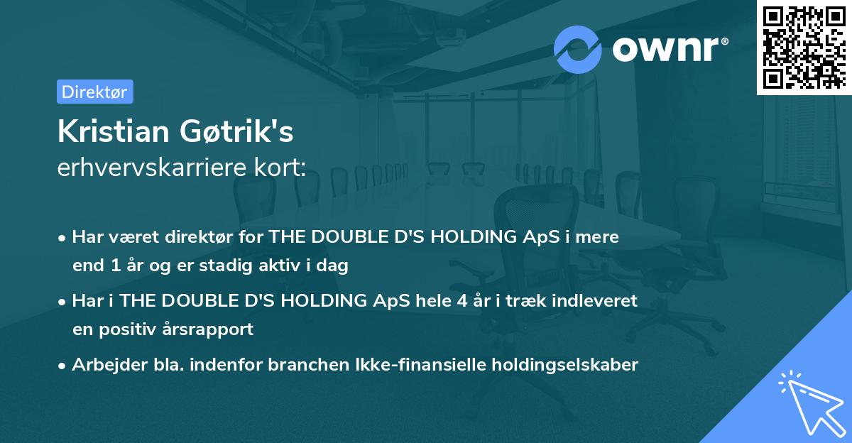 Kristian Gøtrik's erhvervskarriere kort