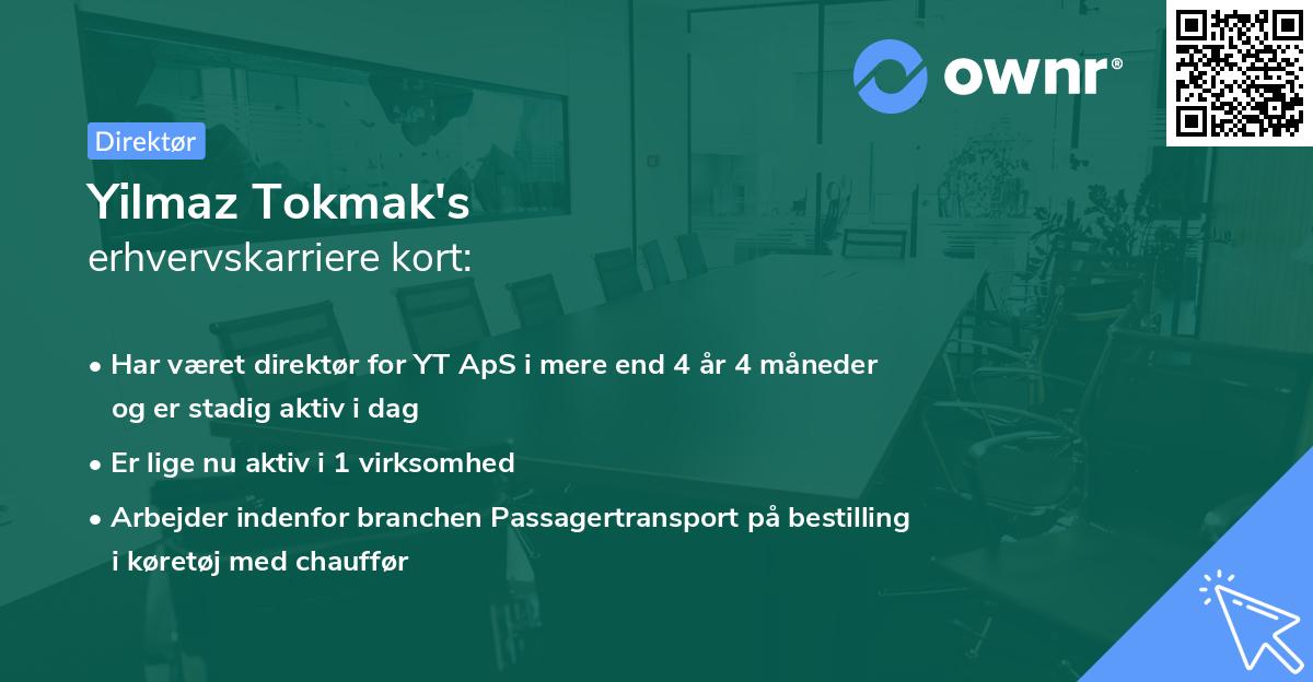 Yilmaz Tokmak's erhvervskarriere kort
