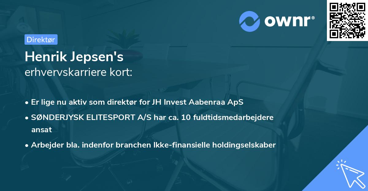 Henrik Jepsen's erhvervskarriere kort