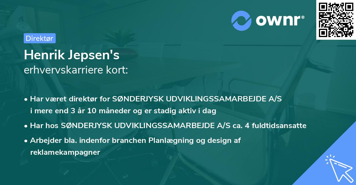 Henrik Jepsen's erhvervskarriere kort