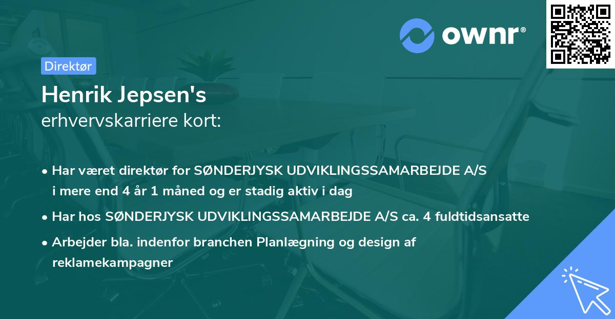 Henrik Jepsen's erhvervskarriere kort
