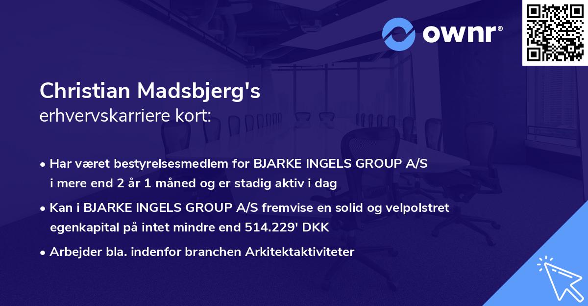Christian Madsbjerg's erhvervskarriere kort