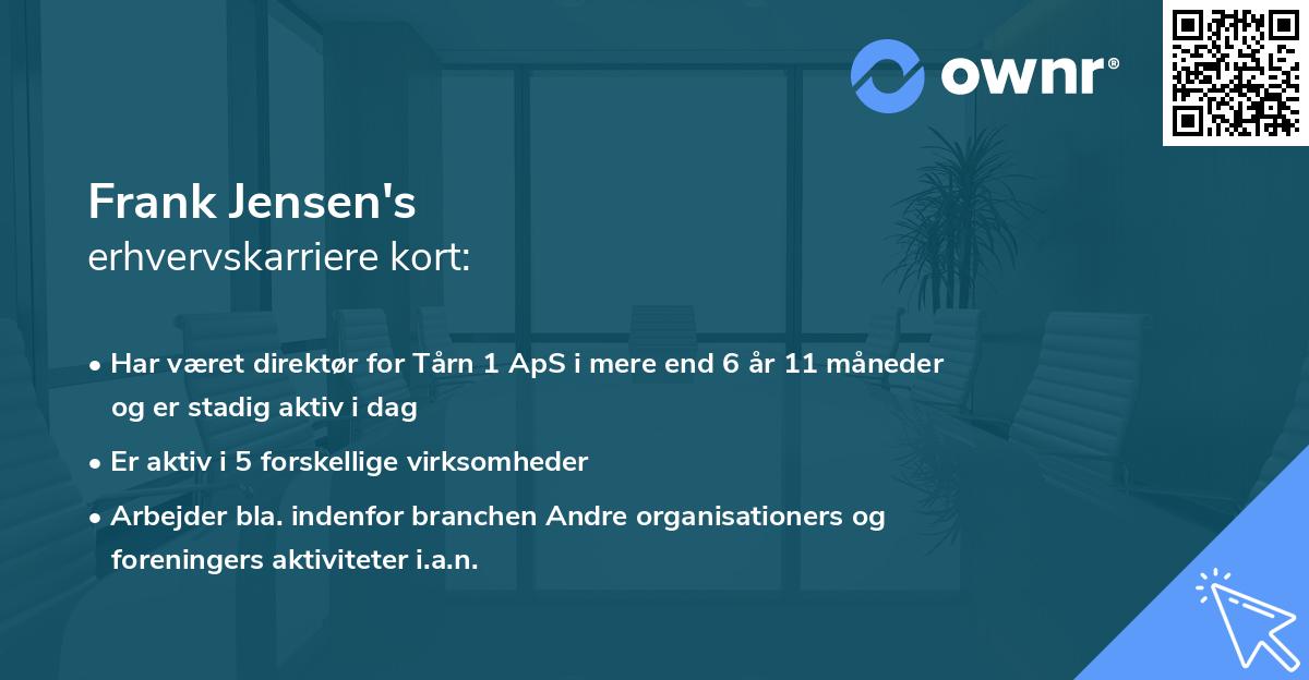 Frank Jensen's erhvervskarriere kort