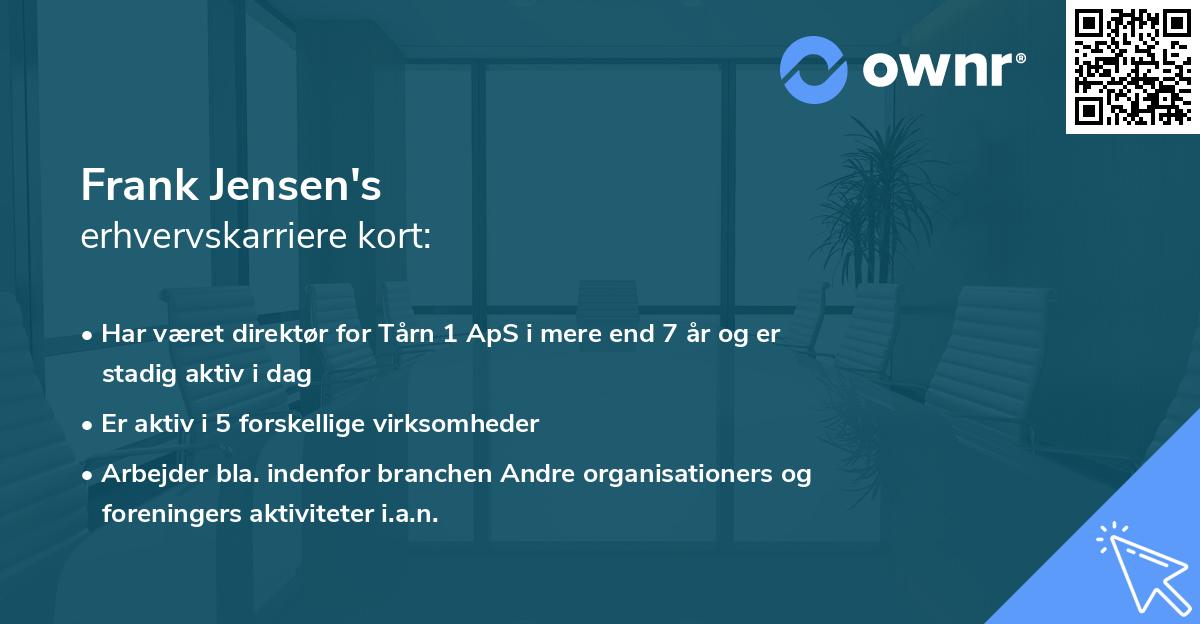 Frank Jensen's erhvervskarriere kort