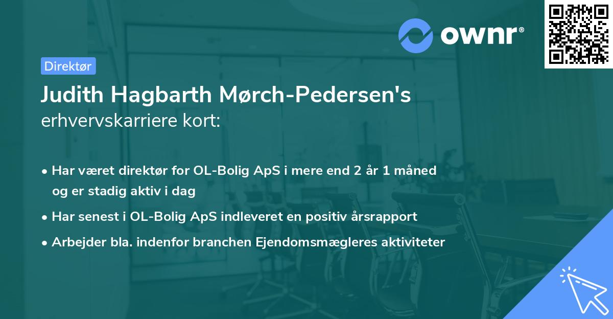 Judith Hagbarth Mørch-Pedersen's erhvervskarriere kort