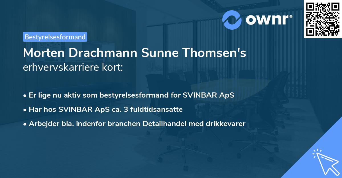 Morten Drachmann Sunne Thomsen's erhvervskarriere kort