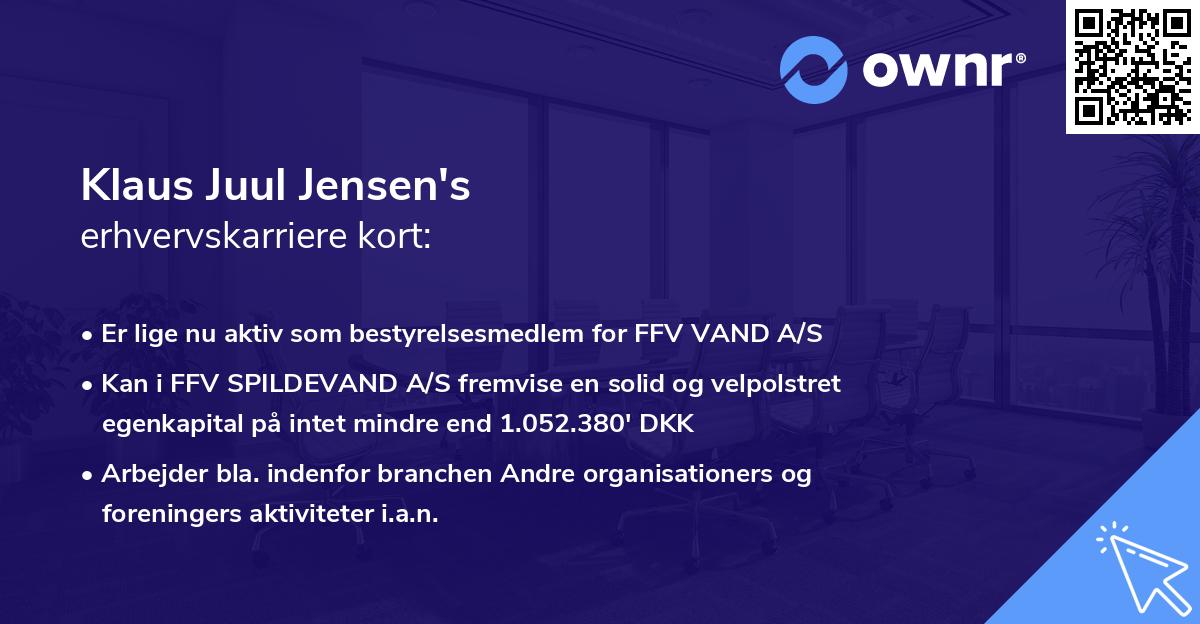 Klaus Juul Jensen's erhvervskarriere kort