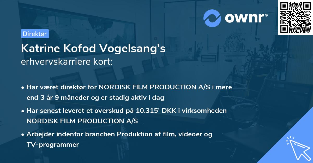 Katrine Kofod Vogelsang's erhvervskarriere kort