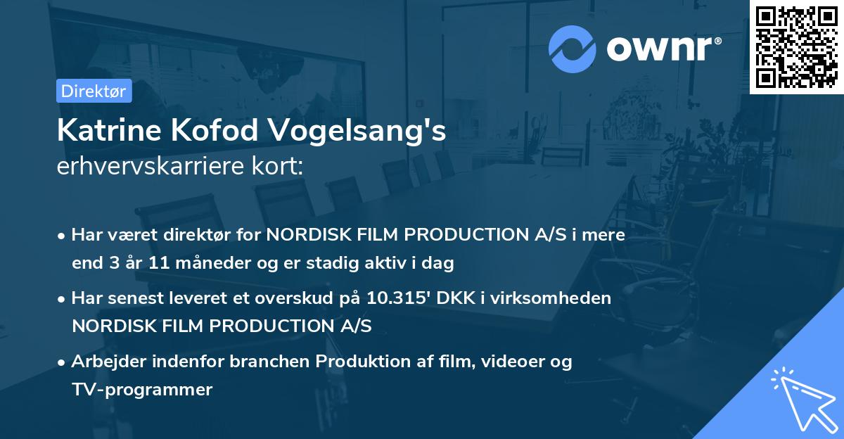 Katrine Kofod Vogelsang's erhvervskarriere kort