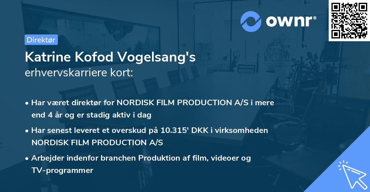 Katrine Kofod Vogelsang's erhvervskarriere kort