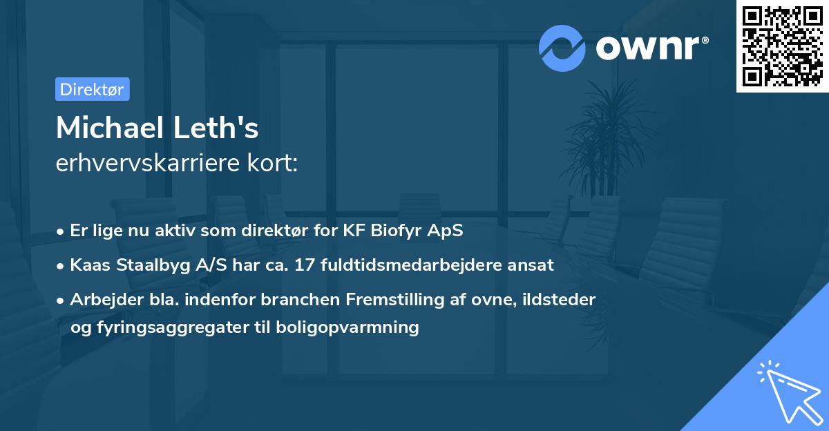 Michael Leth's erhvervskarriere kort