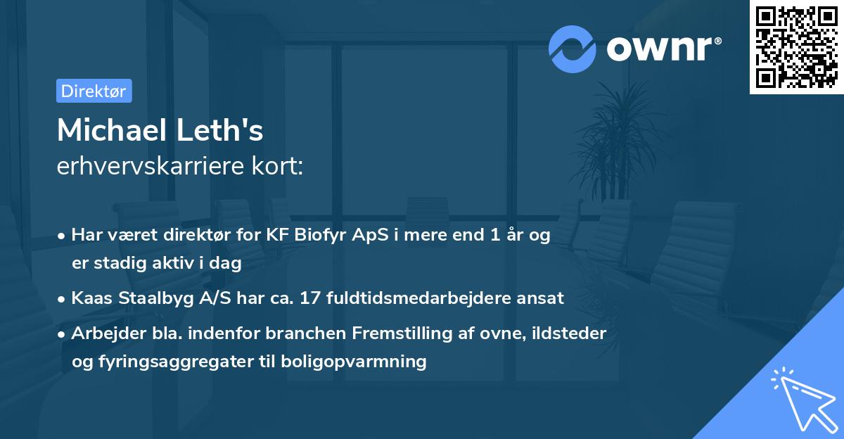 Michael Leth's erhvervskarriere kort