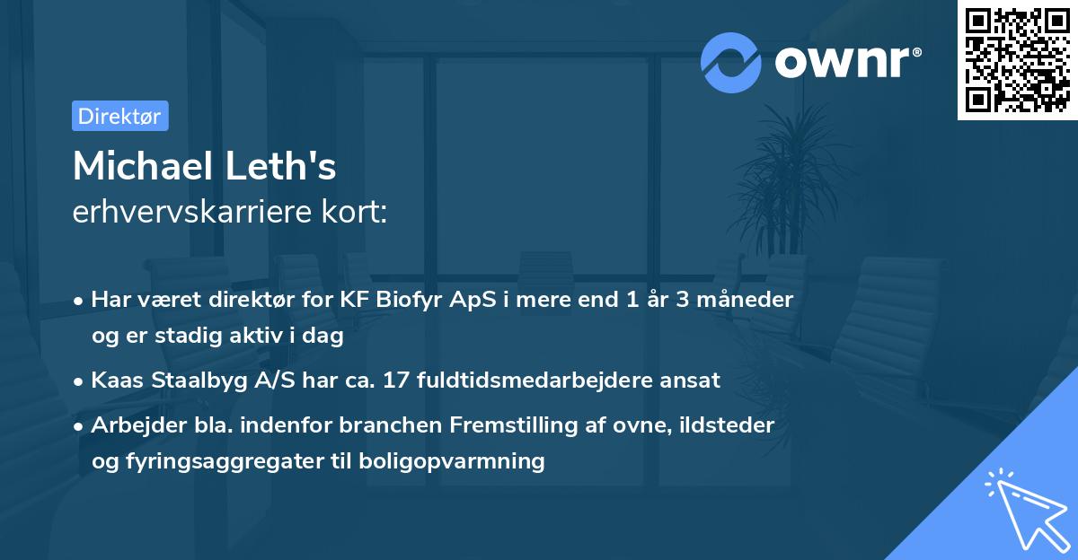 Michael Leth's erhvervskarriere kort