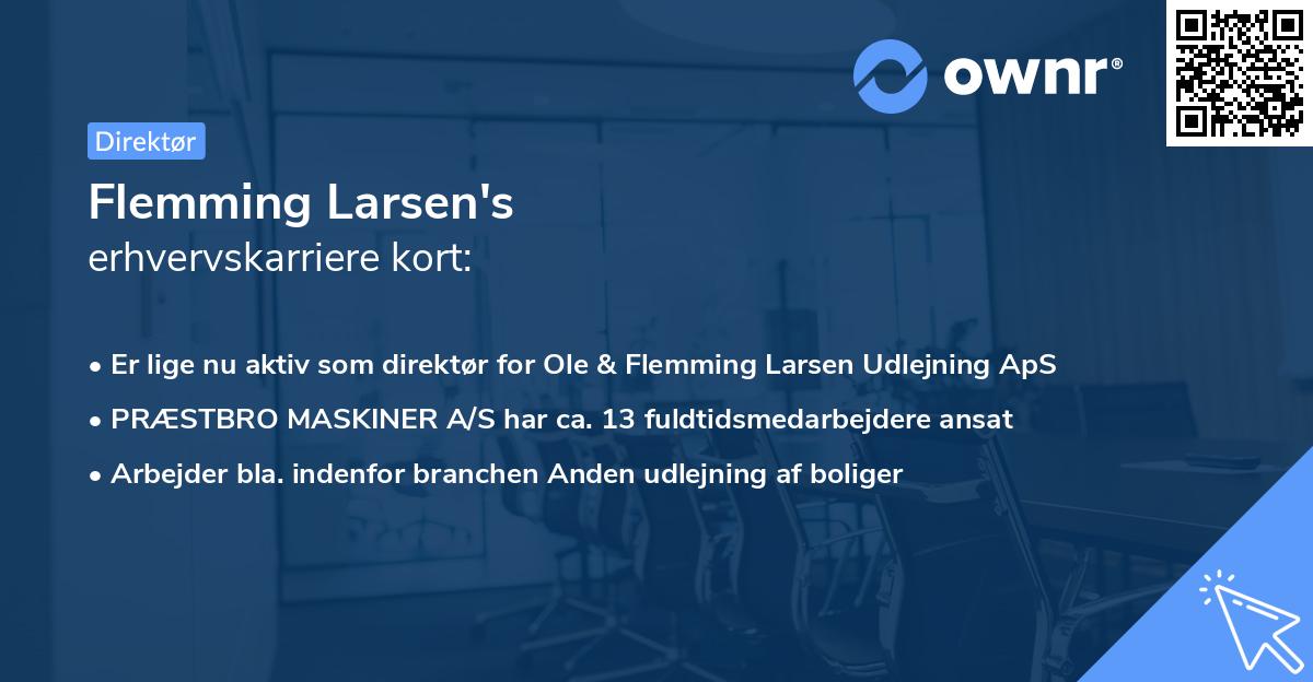 Flemming Larsen's erhvervskarriere kort