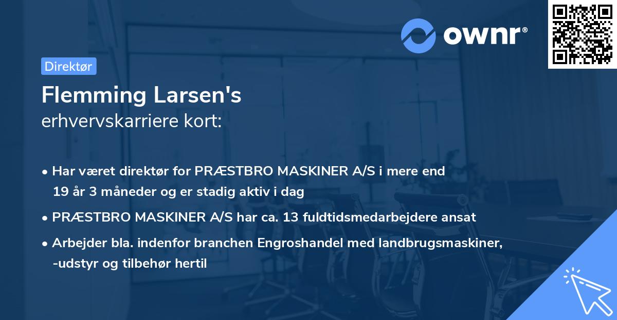 Flemming Larsen's erhvervskarriere kort