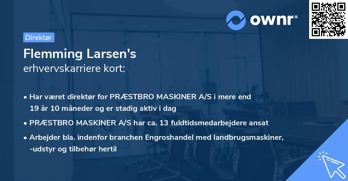 Flemming Larsen's erhvervskarriere kort