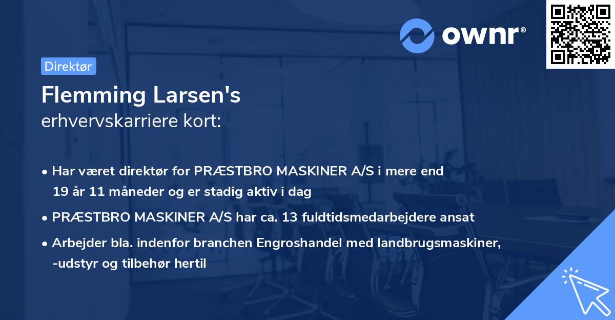 Flemming Larsen's erhvervskarriere kort