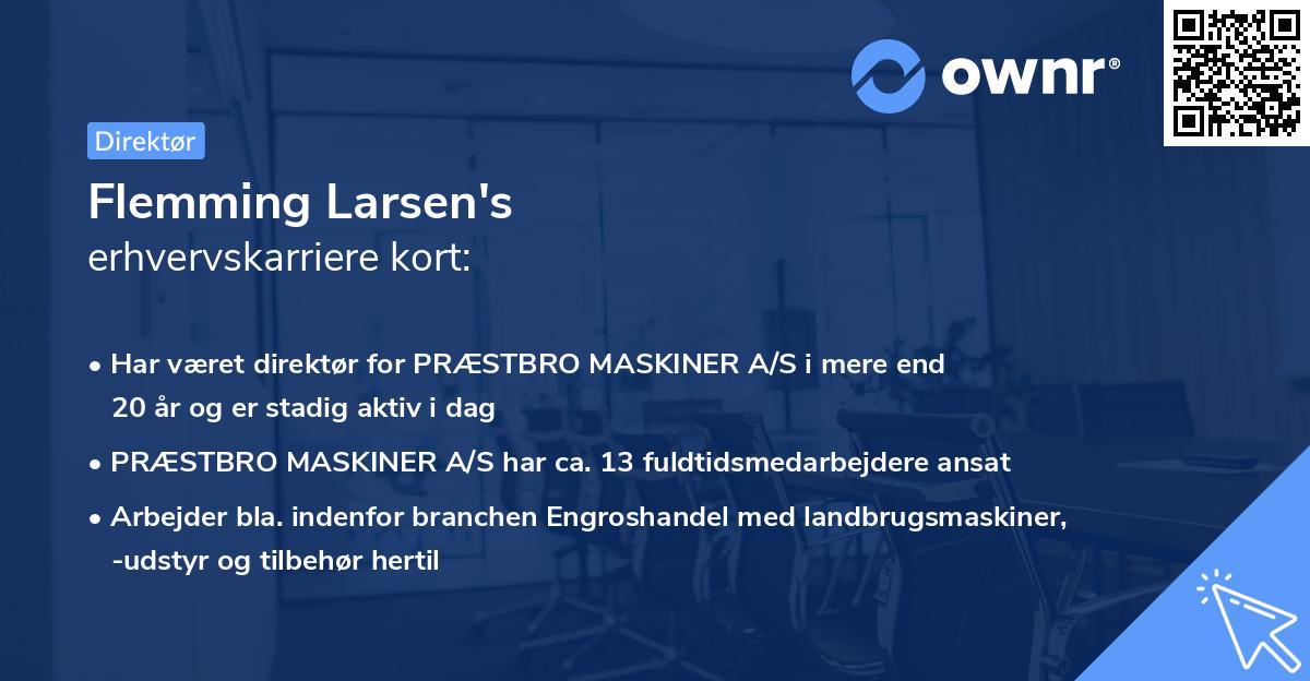 Flemming Larsen's erhvervskarriere kort