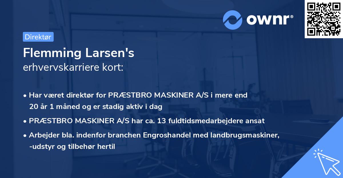 Flemming Larsen's erhvervskarriere kort