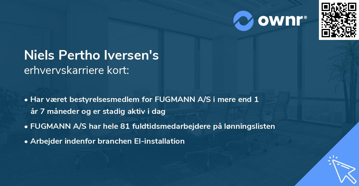 Niels Pertho Iversen's erhvervskarriere kort