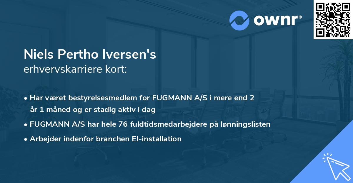 Niels Pertho Iversen's erhvervskarriere kort