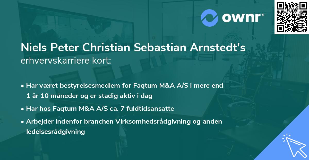 Niels Peter Christian Sebastian Arnstedt's erhvervskarriere kort