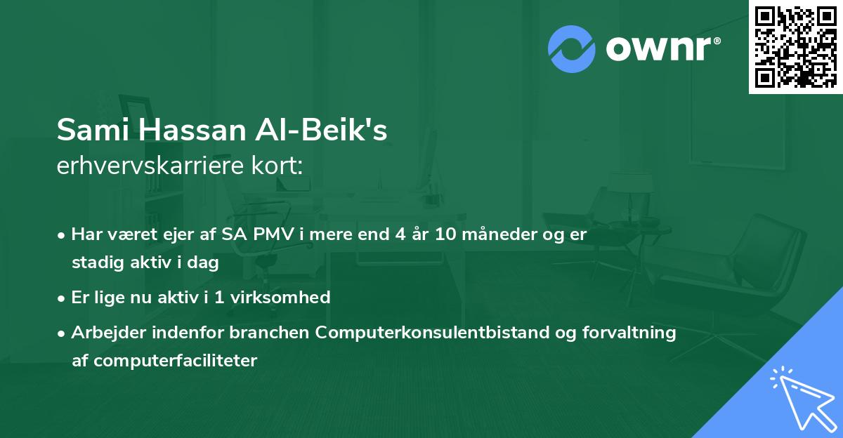 Sami Hassan Al-Beik's erhvervskarriere kort