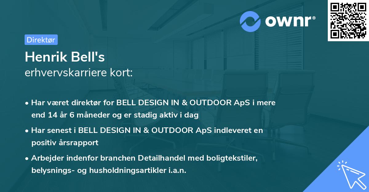 Henrik Bell's erhvervskarriere kort