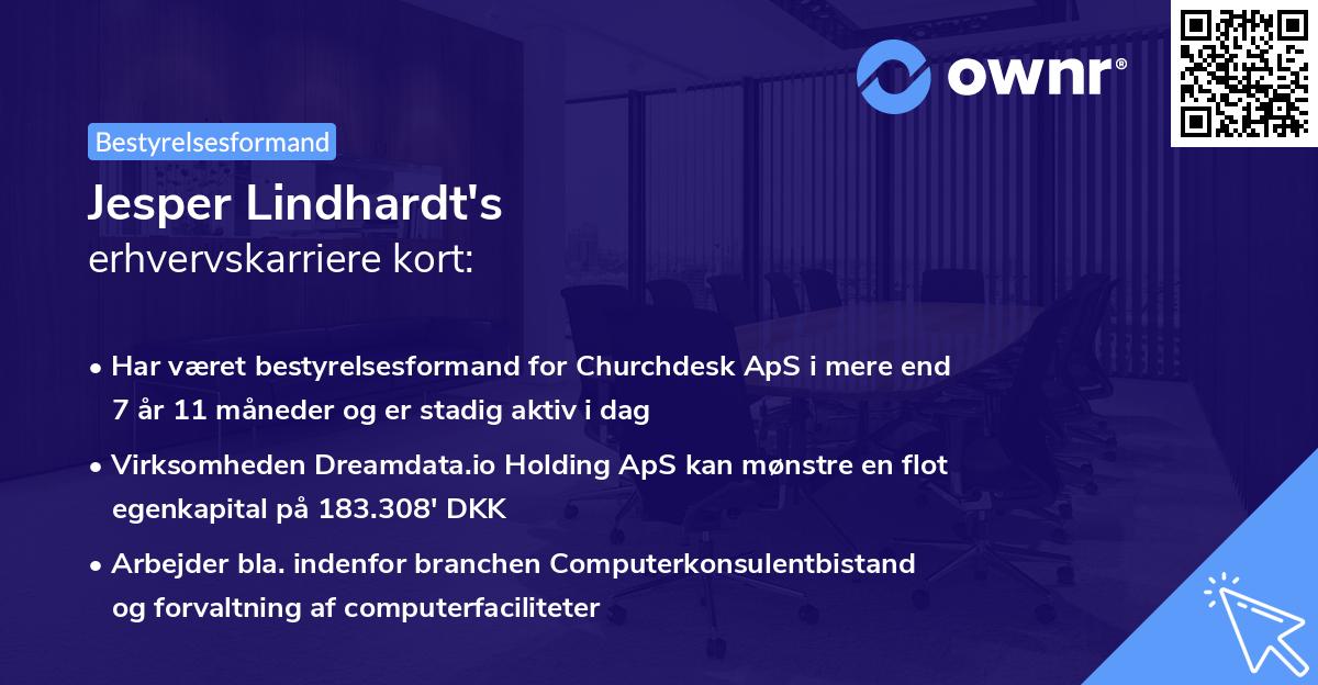 Jesper Lindhardt's erhvervskarriere kort