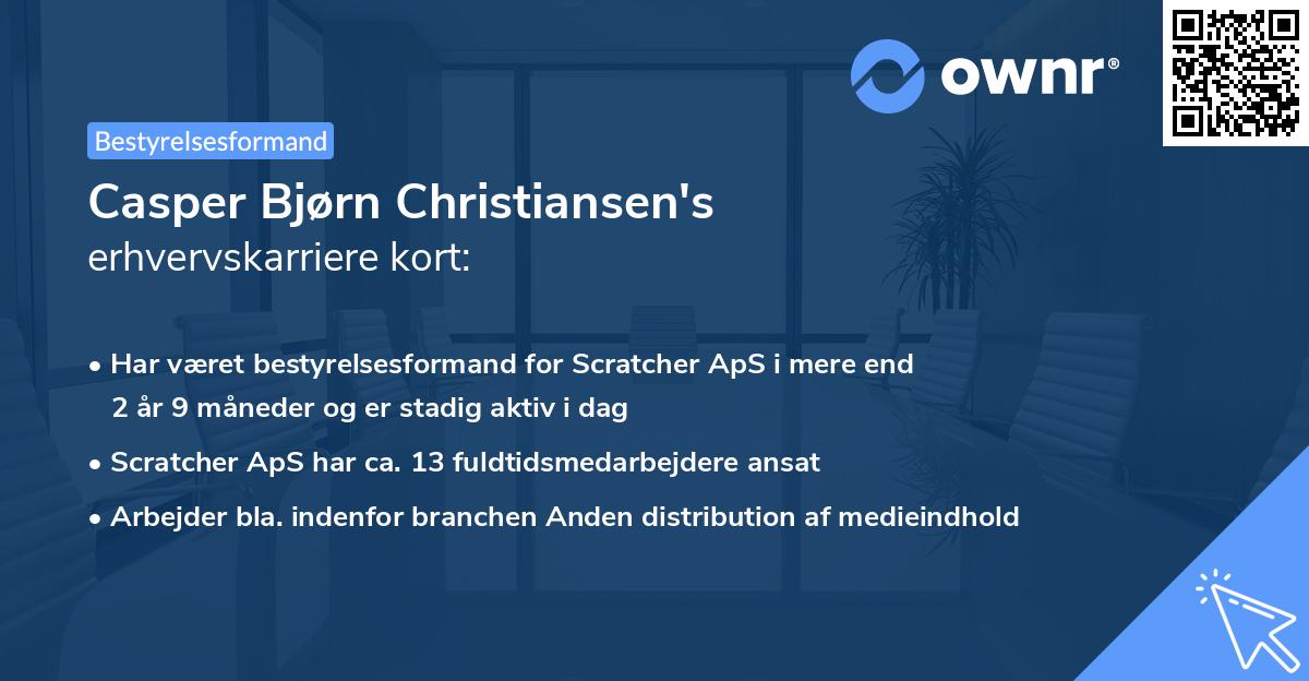 Casper Bjørn Christiansen's erhvervskarriere kort