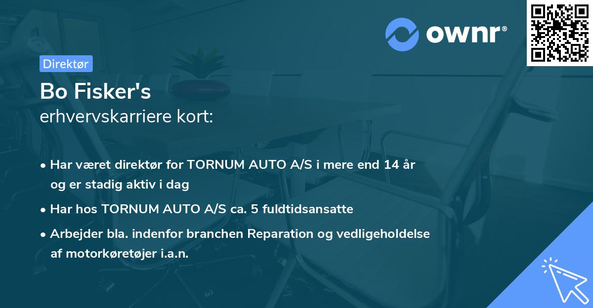 Bo Fisker's erhvervskarriere kort