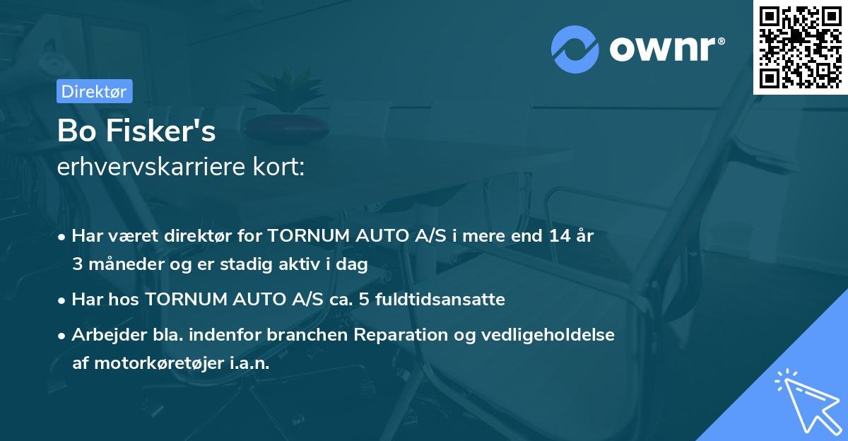 Bo Fisker's erhvervskarriere kort