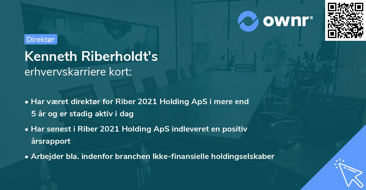 Kenneth Riberholdt's erhvervskarriere kort